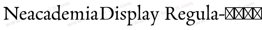 NeacademiaDisplay Regula字体转换